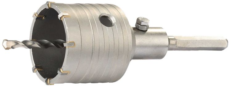 Коронка буровая с шестигранным хвостовиком в сборе Зубр 2917-65 фото