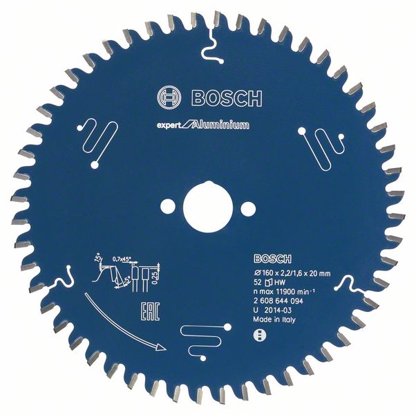 Пильный диск Bosch Expert for Aluminium 190 x 20 x 2,6 мм, 56 фото