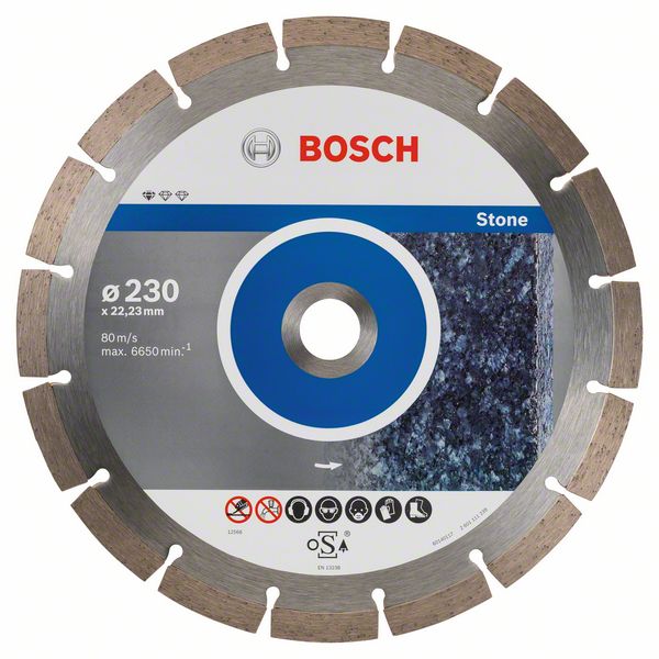 Алмазный отрезной круг Bosch Standard for Stone 230 x 22,23 x 2,3 x 10 mm фото