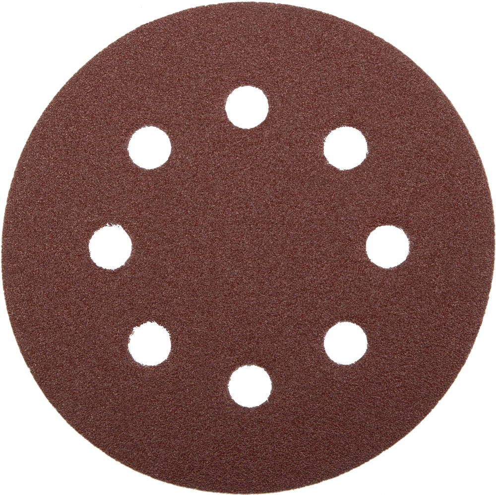 Круг шлифовальный 115 мм P80 8 отверстий 5 шт Зубр МАСТЕР 35560-115-080 фото