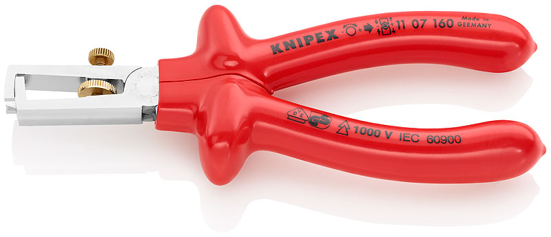 Стриппер для снятия изоляции диэлектрический 160 мм Knipex KN-1107160 фото