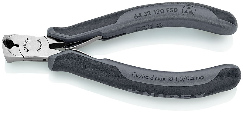 Кусачки для электроники антистатические 120 мм Knipex KN-6432120ESD фото