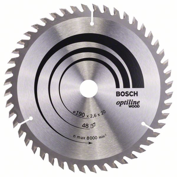 Пильный диск Bosch Optiline Wood 190 x 20/16 x 2,6 мм, 48 фото