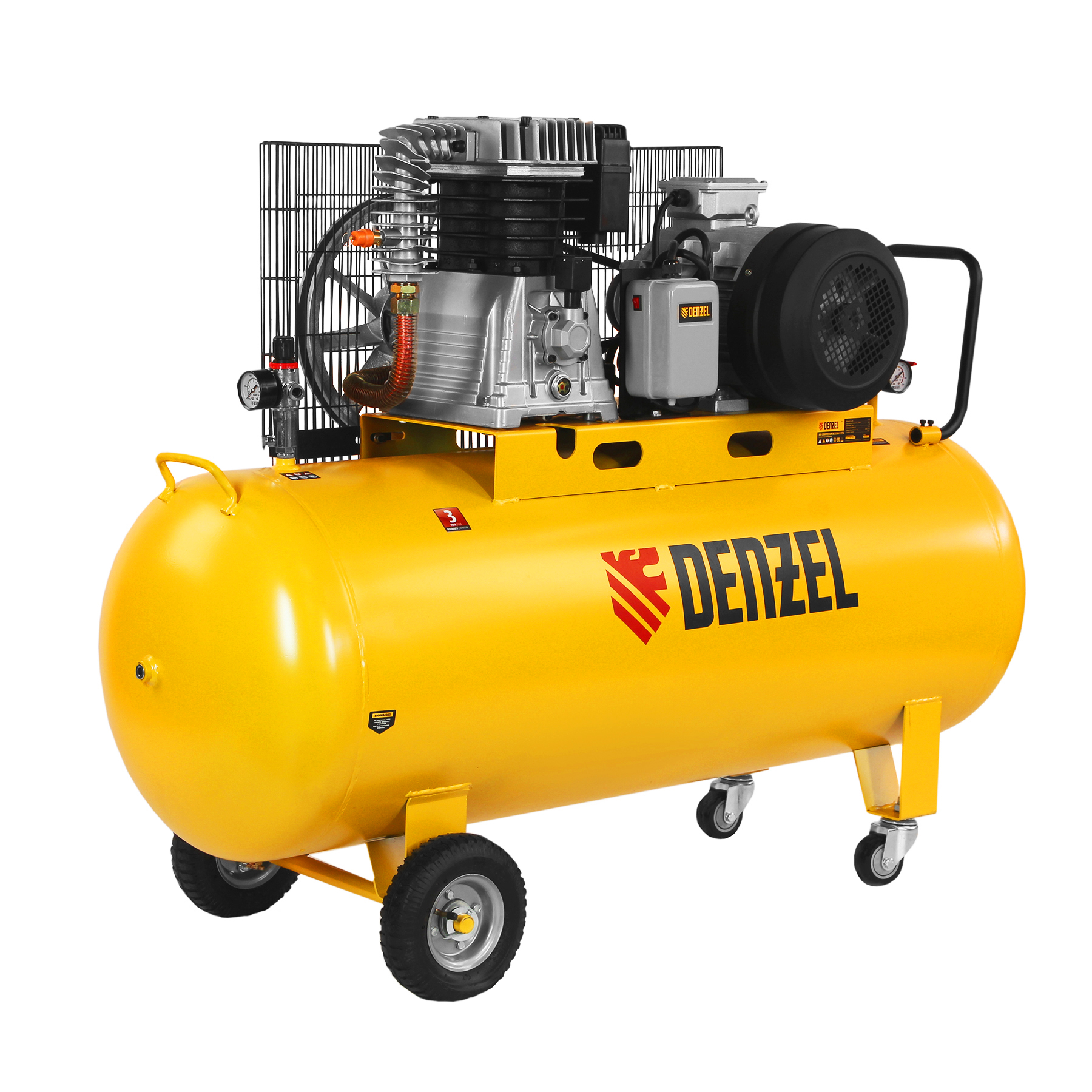 Компрессор воздушный, ременный привод BCI5500-T/270, 5.5 кВт, 270 литров, 850 л/мин Denzel 58129 фото