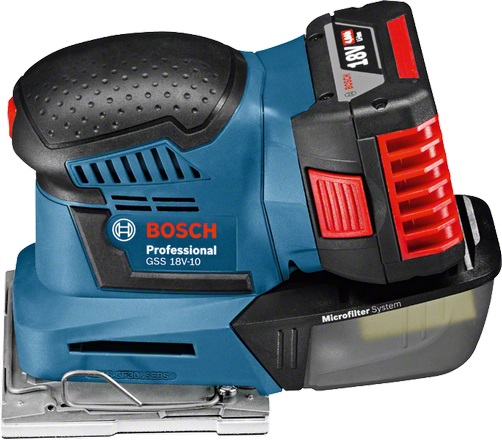 Аккумуляторная виброшлифмашина Bosch GSS 18V-10 фото