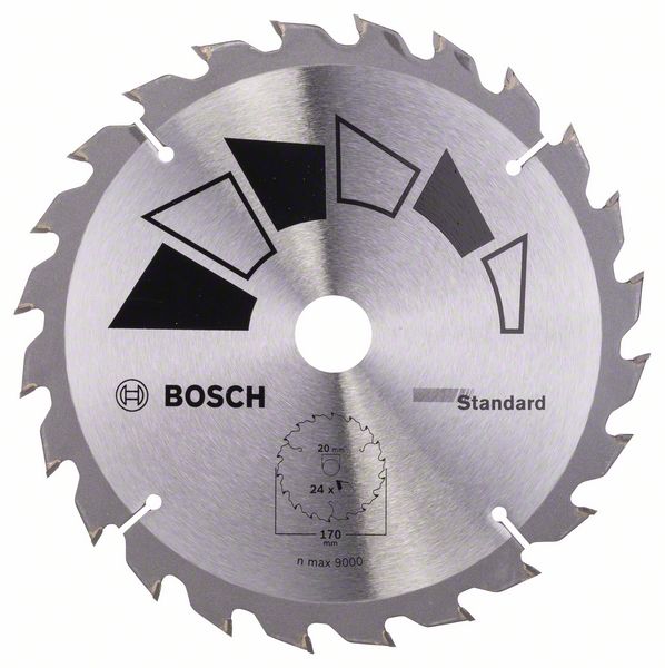 Пильный диск Bosch STANDARD 170 x 20 x 2,2 мм, 24 фото