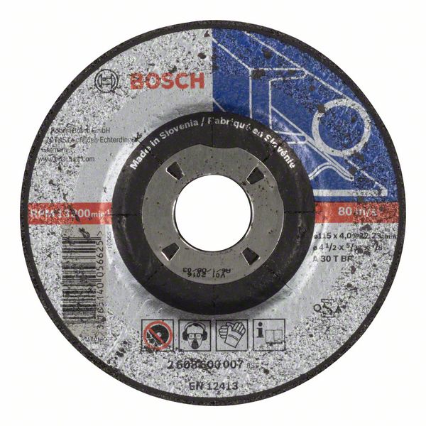 Обдирочный круг выпуклый Bosch Expert for Metal A 30 T BF, 115 мм, 4,0 мм фото