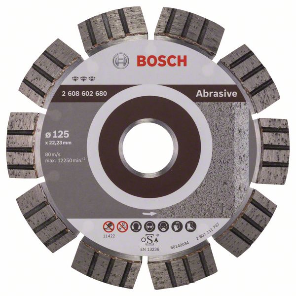 Алмазный отрезной круг Bosch Best for Abrasive 125 x 22,23 x 2,2 x 12 mm фото