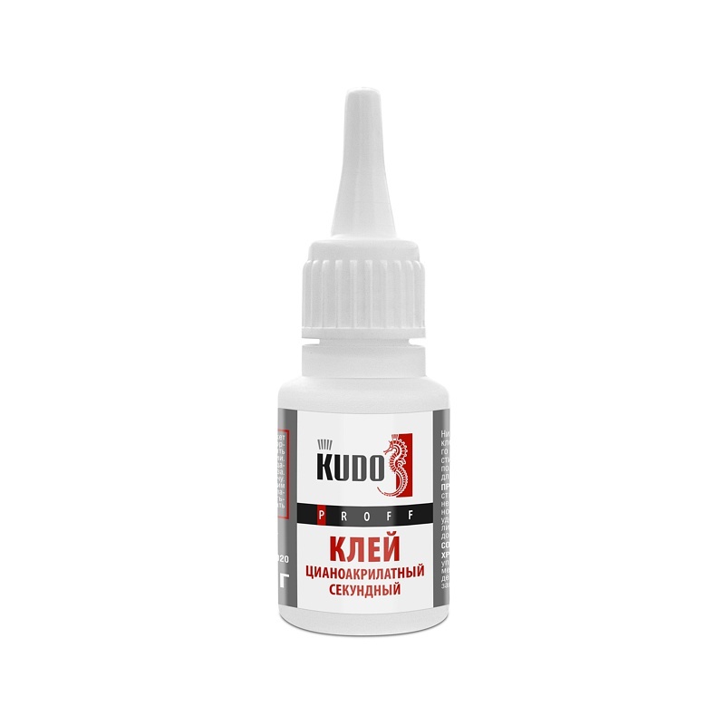 Клей цианоакрилатный секундный 20г Kudo PROFF SMB-020 фото