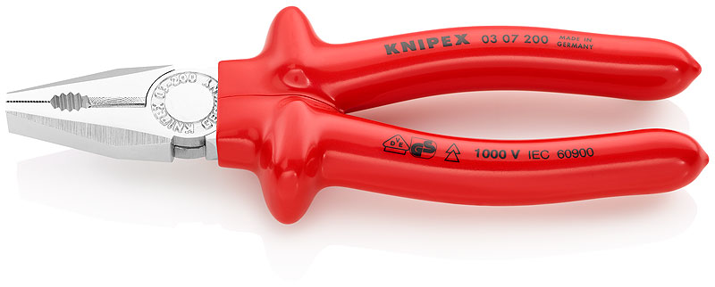 Плоскогубцы комбинированные хромированные 200 мм Knipex KN-0307200 фото