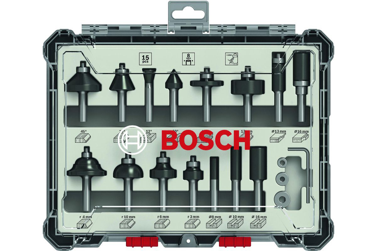 Набор фрез 15 шт Bosch 2607017472 фото