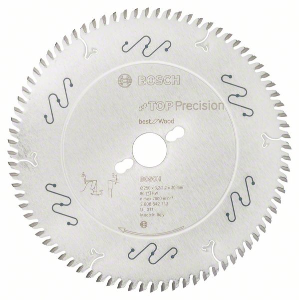 Пильный диск Bosch Top Precision Best for Wood 250 x 30 x 3,2 мм, 80 фото