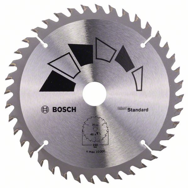 Пильный диск Bosch STANDARD 150 x 20 x 2,2 мм, 40 фото