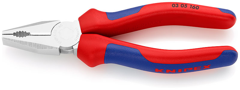 Плоскогубцы комбинированные хромированные 160 мм Knipex KN-0305160 фото