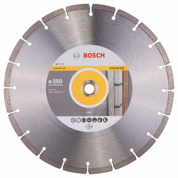 Алмазный отрезной круг Bosch Standard for Universal 350 x 20,00+25,40 x 3,1 x 10 mm фото