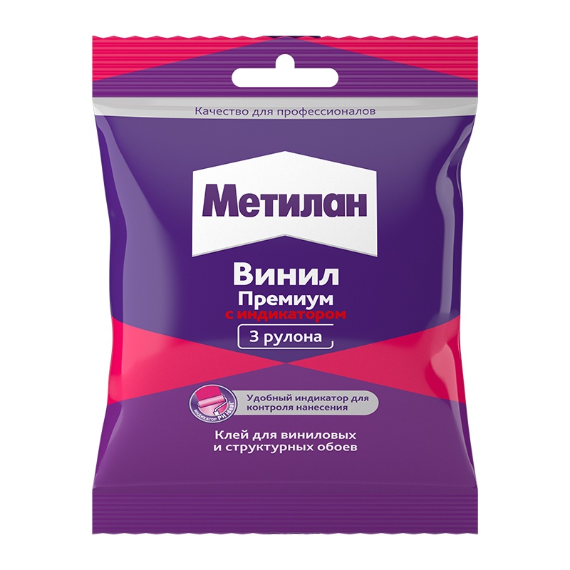 Обойный клей Meтилан Винил Премиум с индикатором 100 г 1430091 фото