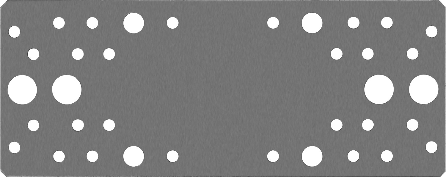 Крепежная пластина 200x80 x 2 мм 1 шт Зубр 310236-200-80 фото