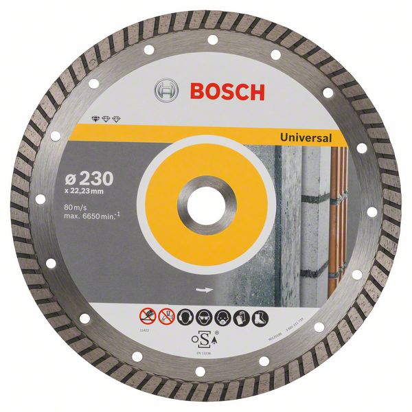 Алмазный отрезной круг Bosch Standard for Universal Turbo 230 x 22,23 x 2,5 x 10 mm фото