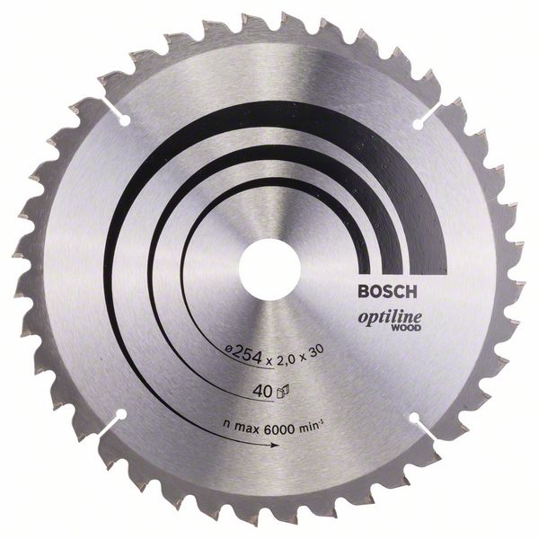Пильный диск Bosch Optiline Wood 254 x 30 x 2,0 мм, 40 фото