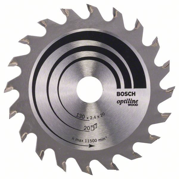 Пильный диск Bosch Optiline Wood 130 x 20/16 x 2,4 мм, 20 фото