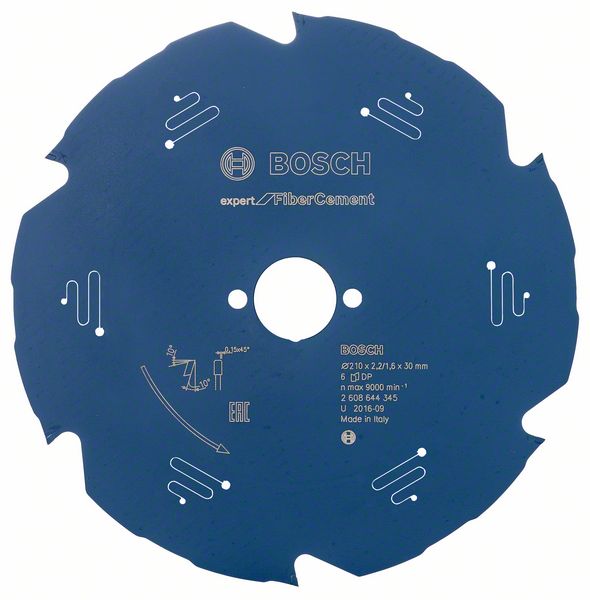 Пильный диск 210х30 мм 6 зубьев Bosch Expert for Fiber Cement 2608644345 фото