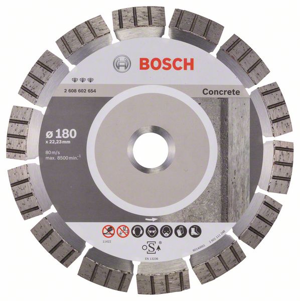 Алмазный отрезной круг Bosch Best for Concrete 180 x 22,23 x 2,4 x 12 mm фото