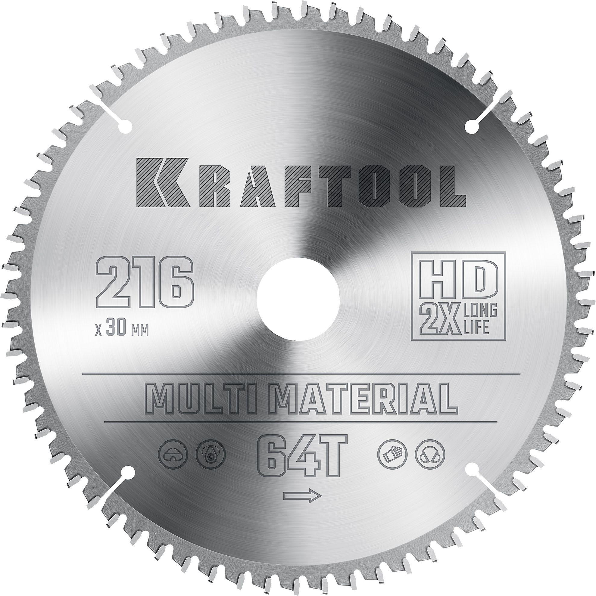 Диск пильный по алюминию 216x30 мм 64T Kraftool Multi Material 36953-216-30 фото